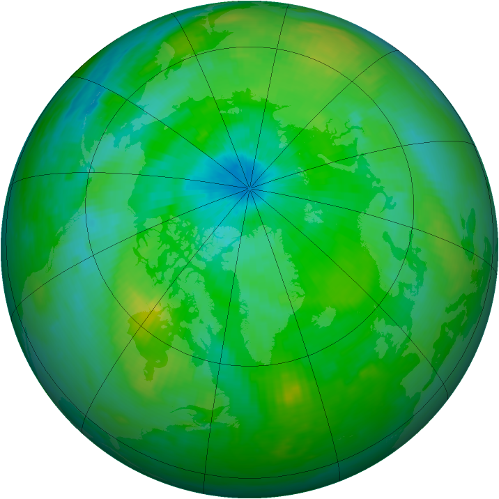 Arctic ozone map for 30 August 1979
